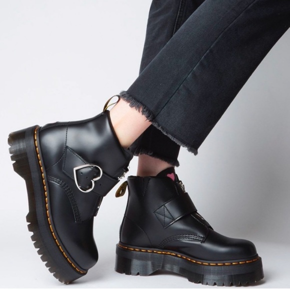 Dr. Martens Lazy Oaf Heart Buckle Platform Boots - Picture 15 of 15